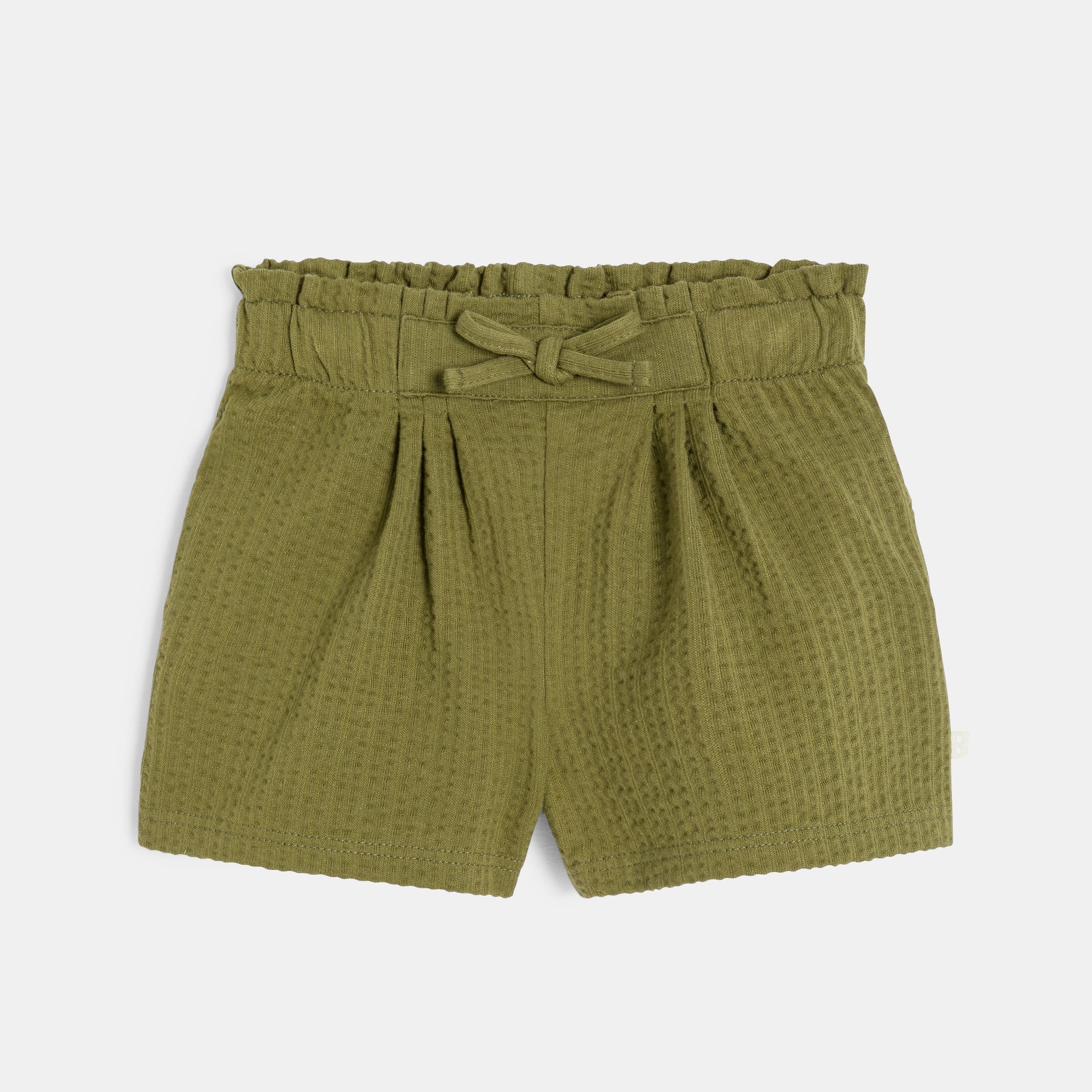Quần short cotton xanh có họa tiết